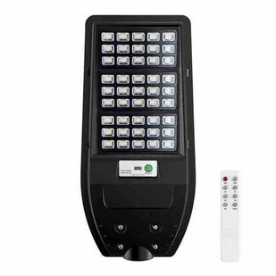 Latarnia solarna Via, czarna, 100W LED, barwa zimna 6000K, 1200lm, EKO9094 - Lampy ogrodowe - miniaturka - grafika 1