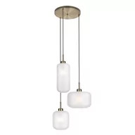 Lampy sufitowe - Maxlight Skandynawska LAMPA wisząca SMOOTH P0451 szklana kaskada do jadalni biała złota P0451 - miniaturka - grafika 1