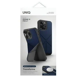 UNIQ etui Transforma iPhone 15 Pro Max 6.7" Magclick Charging niebieski/electric blue - Etui i futerały do telefonów - miniaturka - grafika 5