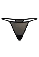 Komplety bielizny - Stringi paski damskie Rosy czarne, Teyli - miniaturka - grafika 1