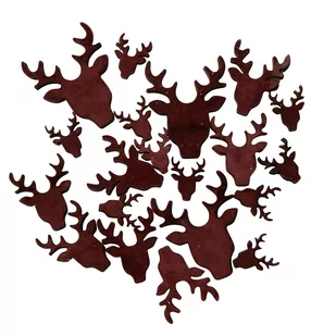 Altom Ozdoby Świąteczne Drewniane Z Welurowym Frontem Wiszące Renifer Bordowa 20 Szt - Ozdoby bożonarodzeniowe - miniaturka - grafika 1