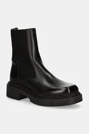Botki damskie - Steve Madden sztyblety skórzane Churro damskie kolor czarny na platformie SM11003363 - miniaturka - grafika 1
