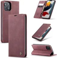 Etui i futerały do telefonów - Etui König Design kompatybilne ze skórzanym etui na telefon komórkowy Apple iPhone 13 mini - Etui na telefon komórkowy czerwone - miniaturka - grafika 1