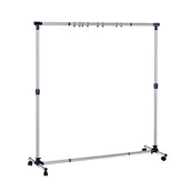 Wieszaki i stojaki - Tatkraft New York stabilny wieszak na ubrania ze stali nierdzewnej, rozsuwany na szerokość i na wysokość - miniaturka - grafika 1