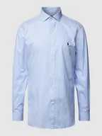 Koszule męskie - Koszula biznesowa o kroju slim fit w paski - miniaturka - grafika 1