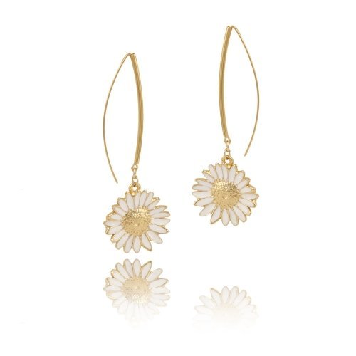 COLIBRA Pozłacane Kolczyki z margaretką z kolekcji Wedding Dream (P23/LAT/80AU)