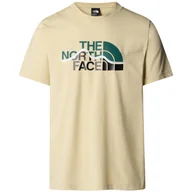 Koszulki sportowe męskie - Koszulka męska The North Face M S/S Mountain Line Tee Rozmiar: XXL / Kolor: beżowy/zielony - miniaturka - grafika 1