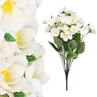 Sztuczne kwiaty - SZTUCZNE KWIATY PEŁNY BUKIET WIOSENNY DO WAZONU STROIKA 39CM JAK ŻYWY BIAŁY - miniaturka - grafika 1