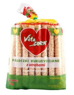 VitaCorn Pałeczki kukurydziane z otrębami 70 g - Chrupki - miniaturka - grafika 1