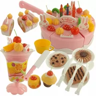 Zabawki AGD - Tort Urodzinowy Do Krojenia Na Rzepy 75 El - miniaturka - grafika 1
