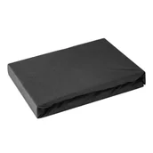 Prześcieradła - Prześcieradło satyna bawełniana DINA, EUROFIRANY, czarne, 180x210 cm - miniaturka - grafika 1