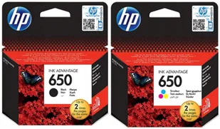 HP Tusz do drukarki 650 czarny + kolorowy (zestaw) CZ101AE+CZ102AE - Tusze oryginalne - miniaturka - grafika 2