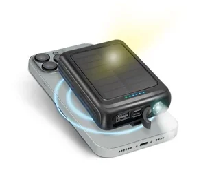 SBS TEBB5000MAGSK Solar MagSafe 5000mAh 10W Czarny - Powerbanki - miniaturka - grafika 1