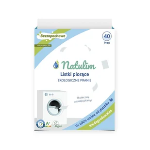 Natulim Eko listki do prania, Bezzapachowe 40 szt. - środek do prania - Środki do prania - miniaturka - grafika 1