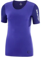 Koszulki sportowe damskie - Salomon Koszulka S/LAB NSO Tee W Clematis Blue C15113 - miniaturka - grafika 1