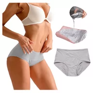 Pieluchy dla dorosłych - MAJTKI MENSTRUACYJNE SZARE XL NIEPRZECIEKAJĄCE - miniaturka - grafika 1
