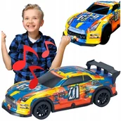Samochody i pojazdy dla dzieci - Auto na baterie dla dzieci WYŚCIGOWE pull-back efekty dźwiękowe świetlne - miniaturka - grafika 1