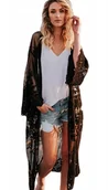 Bluzki damskie - KORONKOWE PAREO DŁUGA NARZUTKA NA STRÓJ PLAŻE BOHO - miniaturka - grafika 1