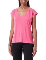 Koszulki i topy damskie - Bestseller A/S Vmfilli koszulka damska z dekoltem w serek Ga Noos, fuksja, purpurowy, XL - miniaturka - grafika 1