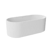 Wanny - Besco GIULIANA Wanna wolnostojąca 150x75 ryflowana z korkiem Czarny WAS-150-GLC - miniaturka - grafika 1