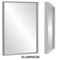 Lustra - Lustro Profilmat 80x60cm wąska KASETONOWA rama ALUMINIUM, SREBRNA PREMIUM - miniaturka - grafika 1