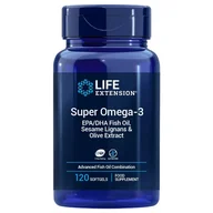 Witaminy i minerały - Suplement diety, LIFE EXTENSION Super Omega-3 EPA/DHA z Lignanami Sezamowymi i Ekstraktem z Oliwek EU (120 kaps.) - miniaturka - grafika 1