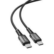 Kable USB - Acefast kabel USB Typ C - USB Typ C 1,2m, 60W (20V/3A) czarny (C1-03 black) C1-03-C-C black - miniaturka - grafika 1