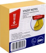 Etykiety samoprzylepne i bloki etykiet - MemoBe Bloczek samoprzylepny 75x75mm 300K żółty - miniaturka - grafika 1