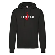 Bluzy męskie - MĘSKA BLUZA Z KAPTUREM Michael Jordan AIR NBA r. L - miniaturka - grafika 1