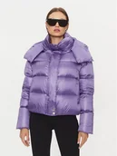 Kurtki damskie - Patrizia Pepe Kurtka puchowa 2O0050/A9M0-M477 Fioletowy Regular Fit - miniaturka - grafika 1