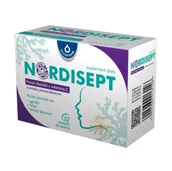 Przeziębienie i grypa - Oleofarm NORDISEPT Porost islandzki z witaminą C o smaku czarnej porzeczki 32 past 3512341 - miniaturka - grafika 1