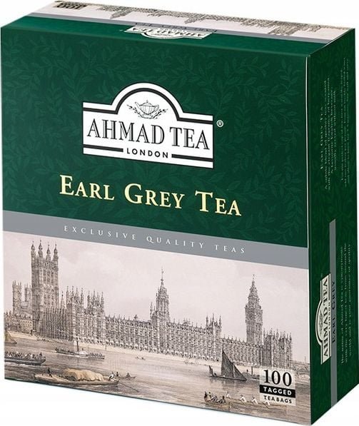 BIG-ACTIVE Ahmad Tea Earl Grey Herbata ekspresowa z zawieszką 100szt