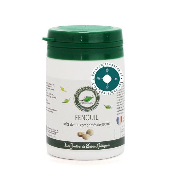 Przyprawy i zioła - Koper włoski tabletki 500mg/ 100 sztuk / Les Jardins de Sainte-Hildegarde
