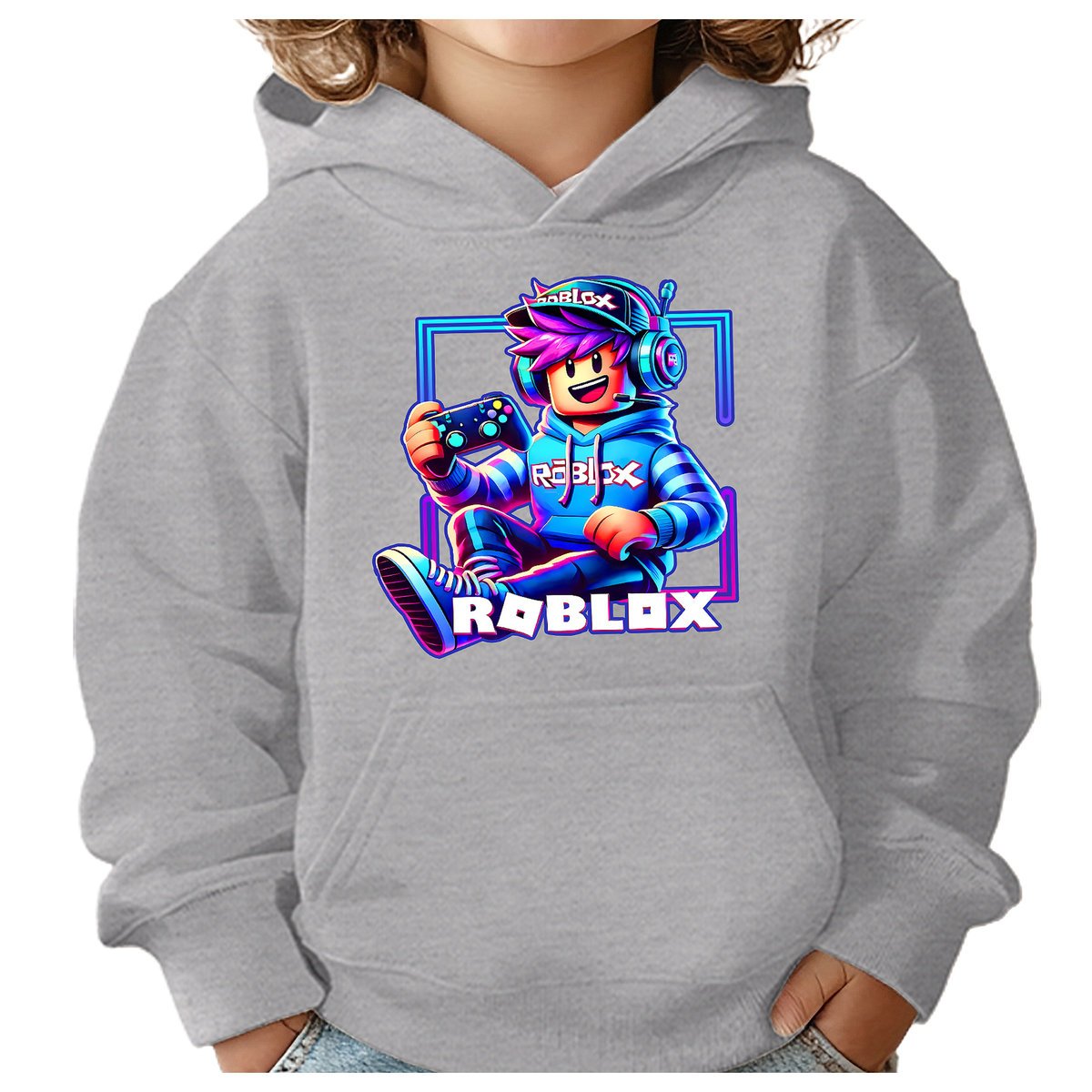 BLUZA DZIECIĘCA Z KAPTUREM ROBLOX GRACZ 122-128 DLA DZIECKA PREZENT