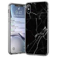 Etui i futerały do telefonów - Wozinsky Marble Etui Xiaomi Redmi 8A marmur Czarne - miniaturka - grafika 1