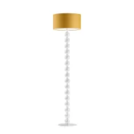 Lampy stojące - Biała lampa podłogowa do salonu GIZA z ozdobnym stelażem - miniaturka - grafika 1