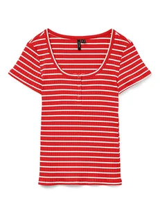 Vero Moda Koszulka "Sea" w kolorze czerwonym - Koszulki i topy damskie - miniaturka - grafika 1