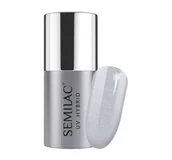 Lakiery hybrydowe - Semilac Top No Wipe Sparkling Blue T18 lakier - miniaturka - grafika 1