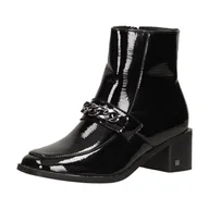Botki damskie - Czarne lakierowane botki damskie na obcasie Vinceza 10792 - miniaturka - grafika 1