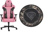 Fotele gamingowe - Fotel GENESIS Nitro 720 czarno-różowy NFG-1928 + Genesis mata podłogowa Tellur 500 Master of Camouflage NDG-1708 - miniaturka - grafika 1