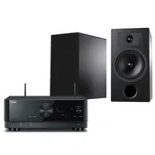 Zestawy stereo - Zestaw stereo YAMAHA RX-V6A + INDIANA Line Tesi 3 Czarny - miniaturka - grafika 1