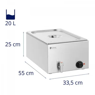 Bemar - 640 W - perforowany GN 1/1 - kranik ROYAL CATERING 10012828 RCBM_GN1/1_3 - Inne urządzenia gastronomiczne Bemar - 640 W - perforowany GN 1/1 - kranik ROYAL CATERING 10012828 RCBM_GN1/1_3 - Inne urządzenia gastronomiczne - miniaturka - grafika 7