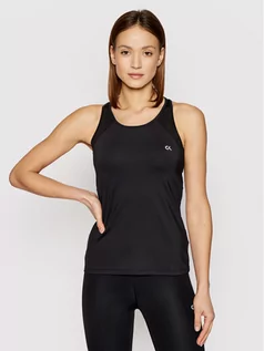 Koszulki i topy damskie - Calvin Klein Performance Top Mesh Back Tank 00GWS1K136 Czarny Regular Fit - grafika 1