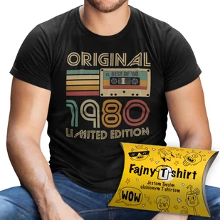 Koszulka Prezent Na 45 Urodziny Retro Rocznik 1980 S + Opakowanie - Koszulki męskie Koszulka Prezent Na 45 Urodziny Retro Rocznik 1980 S + Opakowanie - Koszulki męskie - miniaturka - grafika 1
