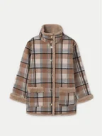 Płaszcze damskie - Mayoral Płaszcz zimowy 7476 Brązowy Regular Fit - miniaturka - grafika 1