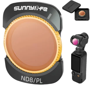 FILTR SZARY Z POLARYZACJA ND8/PL DO DJI OSMO POCKET 3 MAGNETYCZNY + ETUI - Akcesoria do kamer sportowych - miniaturka - grafika 1