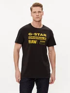 Koszulki męskie - G-Star Raw T-Shirt Graphic 8 R T S\s D14143-336-6484 Czarny Regular Fit - miniaturka - grafika 1