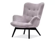 Fotele - Modny Praktyczny Wygodny Fotel Uszak Flori Tkanina Puder Melanż - miniaturka - grafika 1