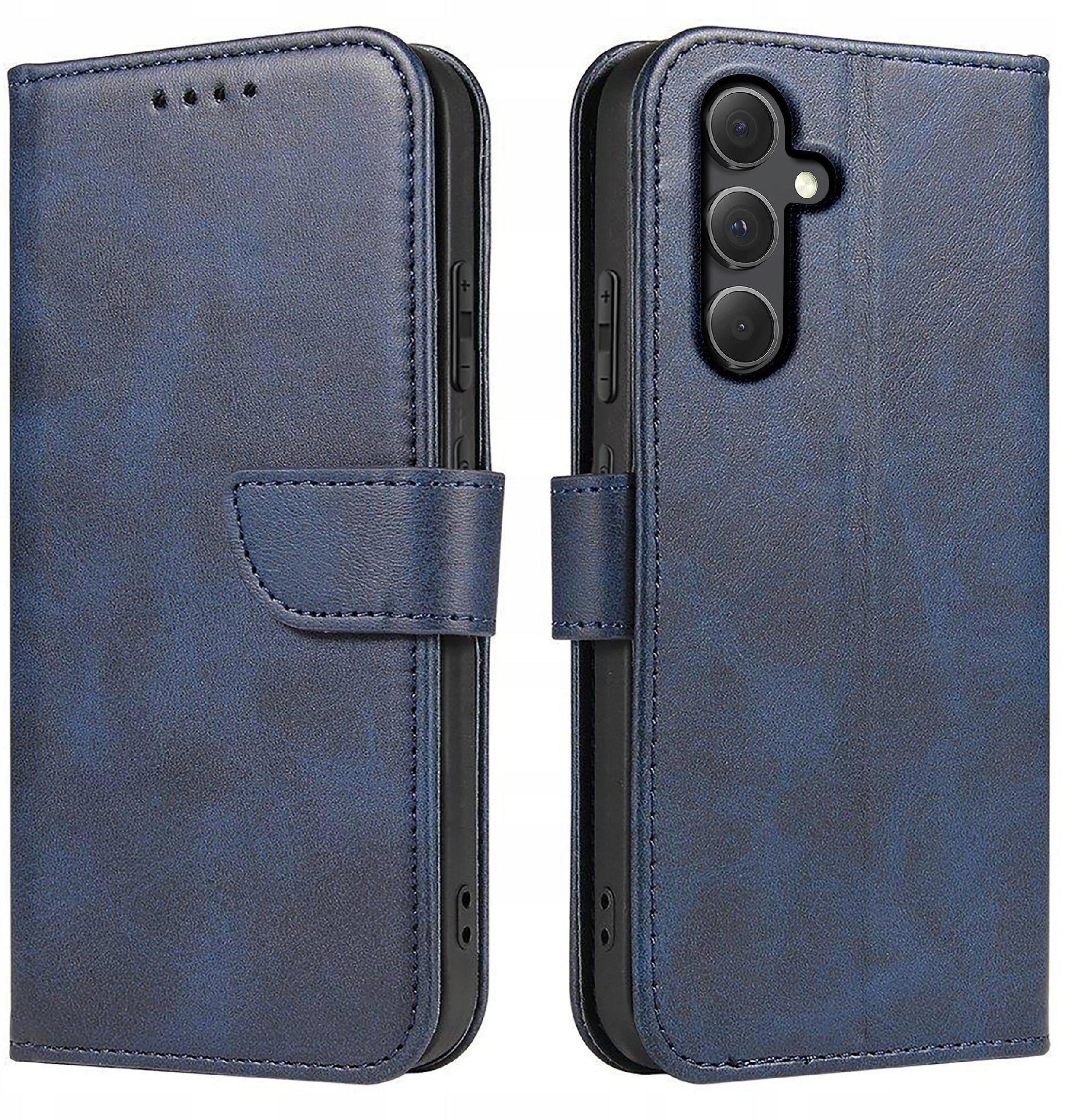 Etui do Samsung Galaxy S24 FE Skórzane PORTFEL SKIN CASE + Szkło 9H