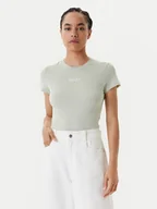 Koszulki i topy damskie - Tommy Jeans T-Shirt Essential DW0DW20913 Zielony Slim Fit - miniaturka - grafika 1